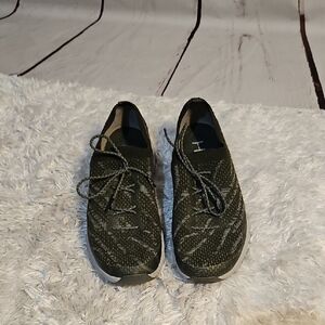 Huk Women's Green Gray Knit Lace Up Athletic Comfort Sneakers‎ Size 10